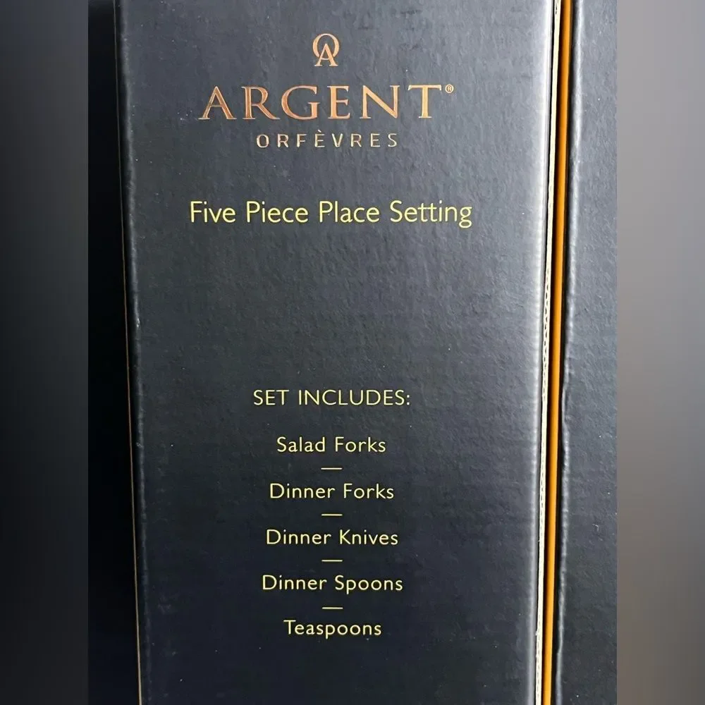 Hampton 24kt Rose Gold Plating Forge Argent Rose Fine Flatware 20 Piece Set